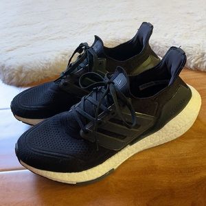 Adidas | Black & White Ultraboost 21 Running Shoes | 8